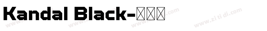 Kandal Black字体转换